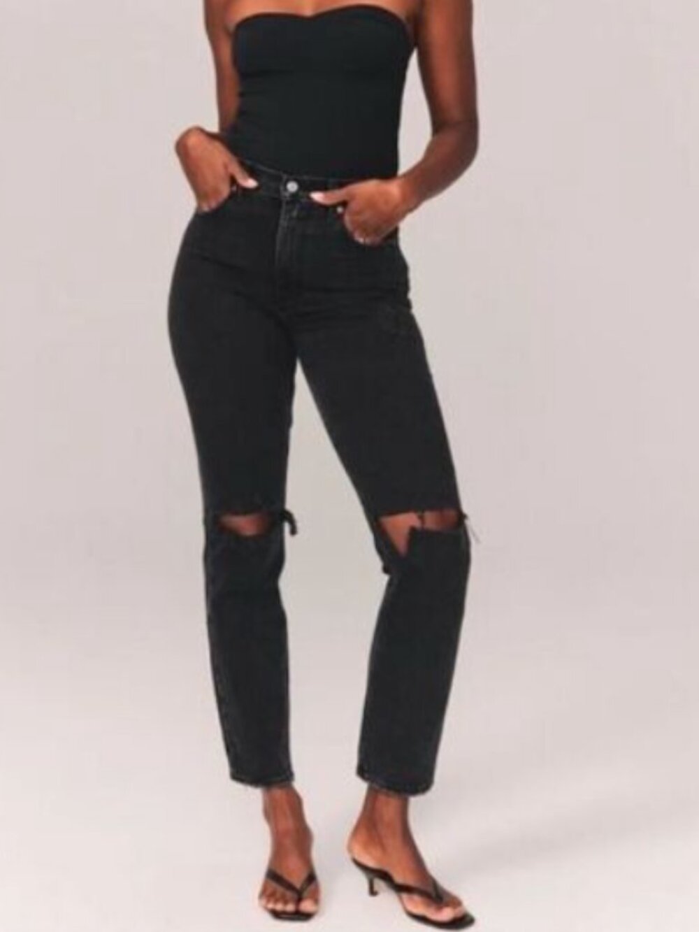 A&F Curve Love Ultra High Rise 90s Straight Jean